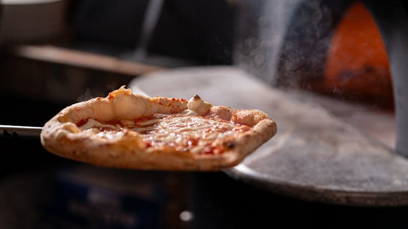 Four Cheese pizza with mozzarella gouda parmesan and ricotta