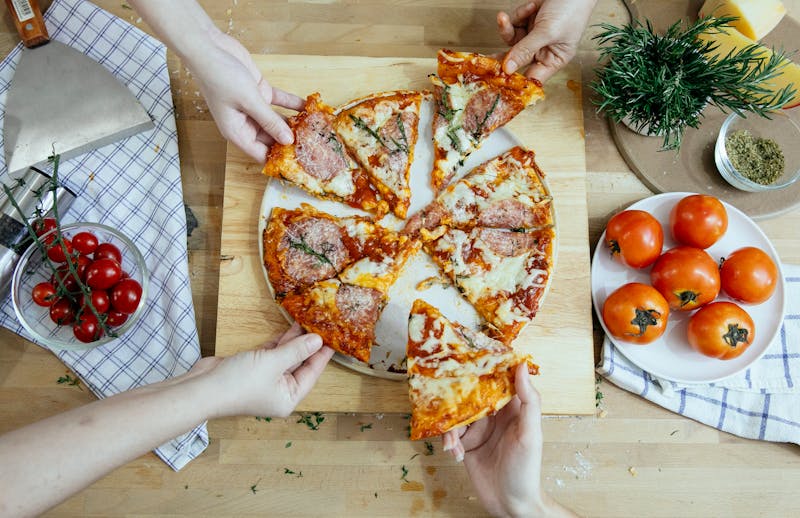 Veggie Delight pizza loaded with fresh vegetables